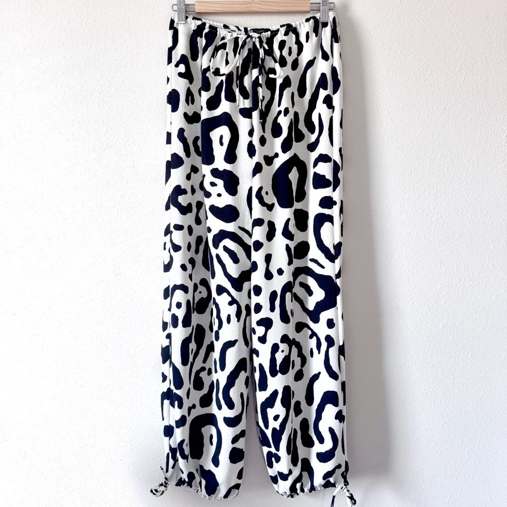 NEW ZARA Flowy Ankle-tie Pants - Size M